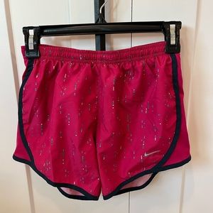 Nike size Large pink/black trim running shorts